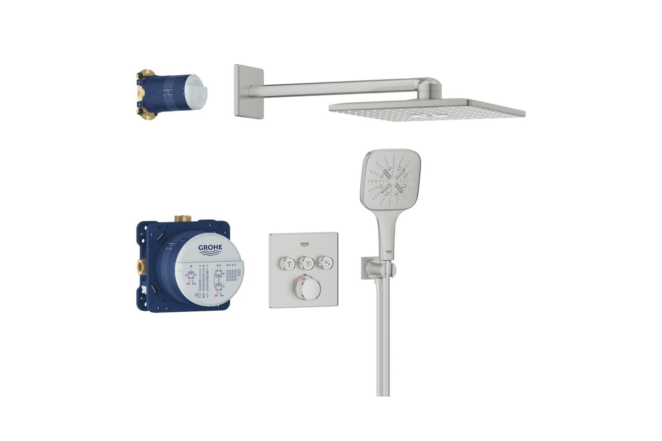 Душевая система GROHE Grohtherm SmartControl с термостатом для душа, суперсталь (34864DC0)