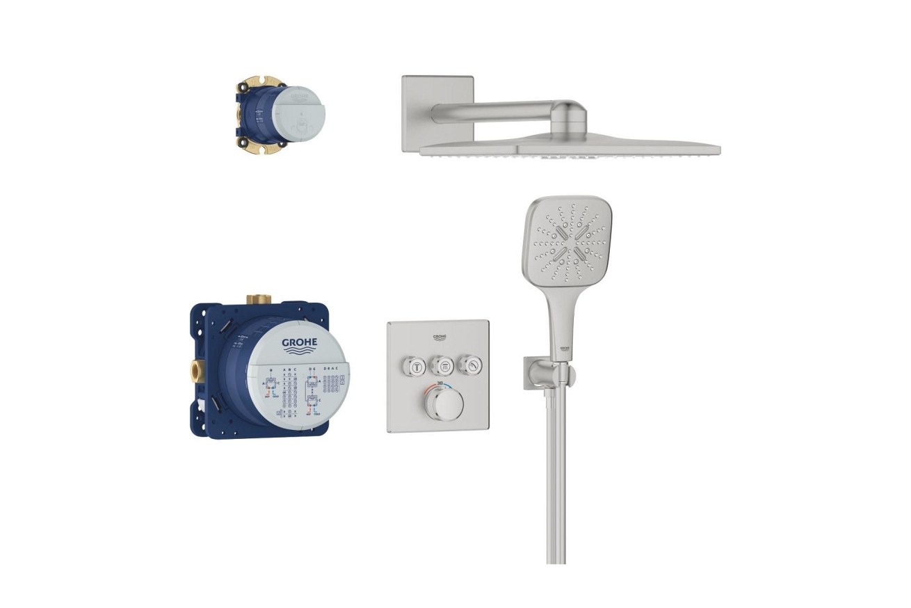 Душевая система GROHE Grohtherm SmartControl с термостатом для душа, суперсталь (34864DC0)