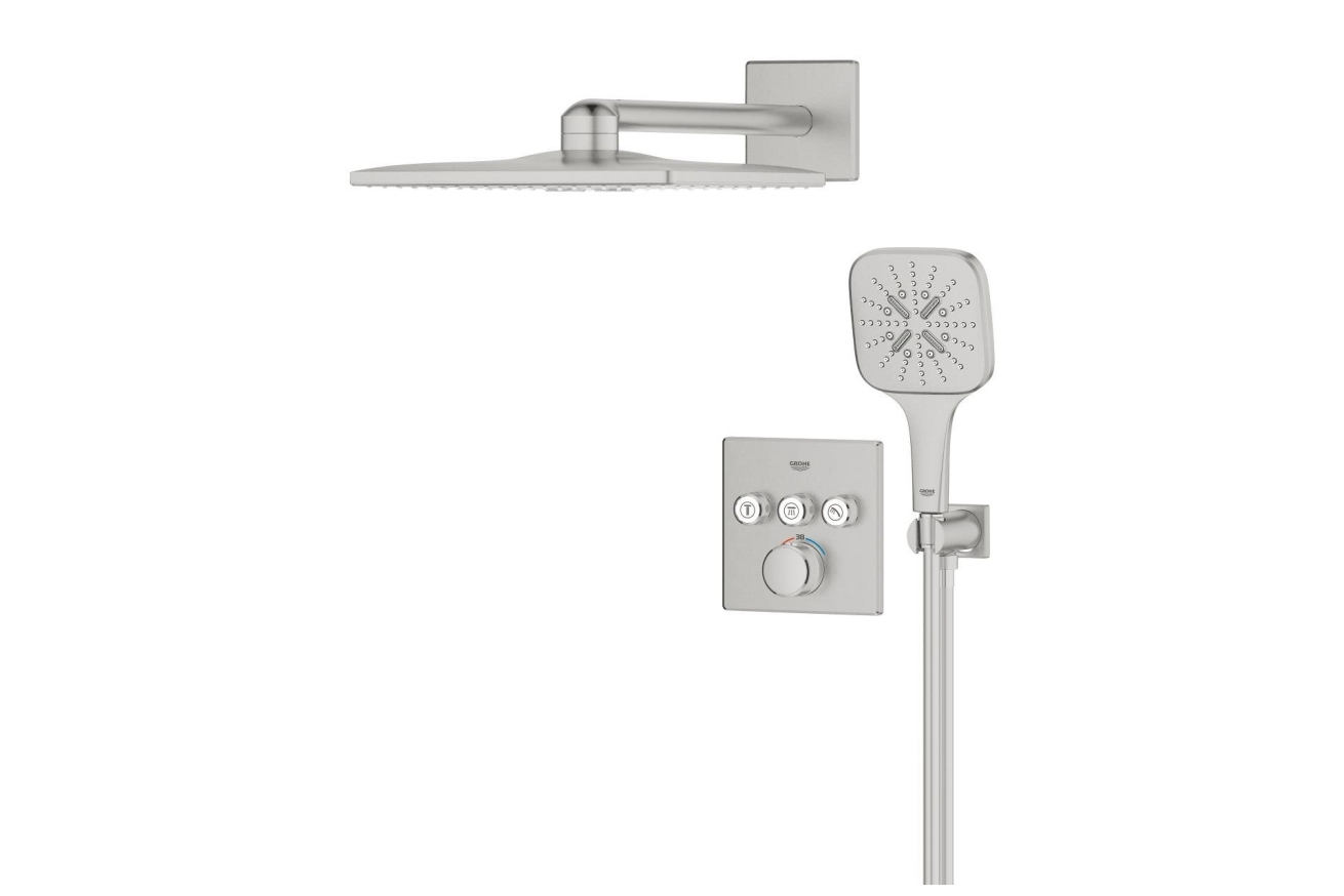 Душевая система GROHE Grohtherm SmartControl с термостатом для душа, суперсталь (34864DC0)