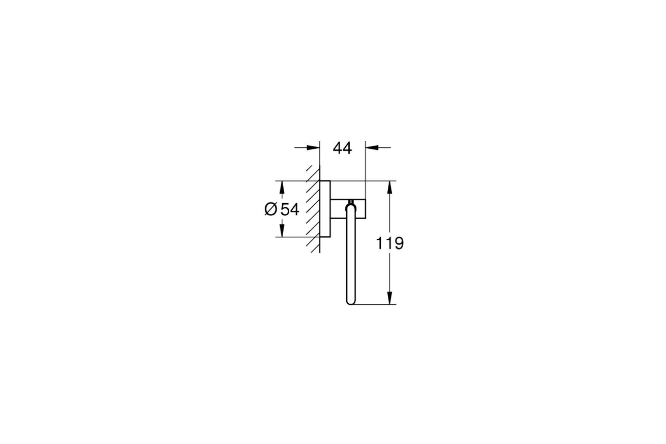 Держатель для туалетной бумаги GROHE Essentials, черный матовый (1024722430)