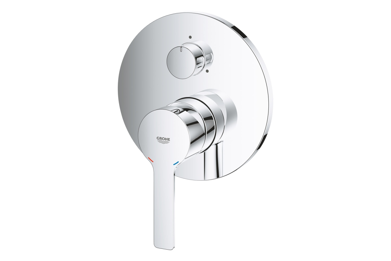 Внешняя часть смесителя для ванны GROHE Lineare с переключателем на 3 положения, хром (24095001)