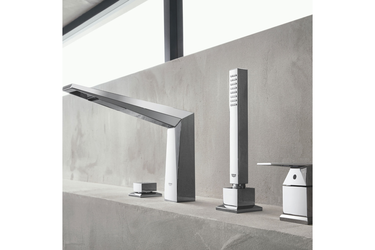 Смеситель для ванны GROHE Allure Brilliant на 4 отверстия, на край ванны, хром (19787001)