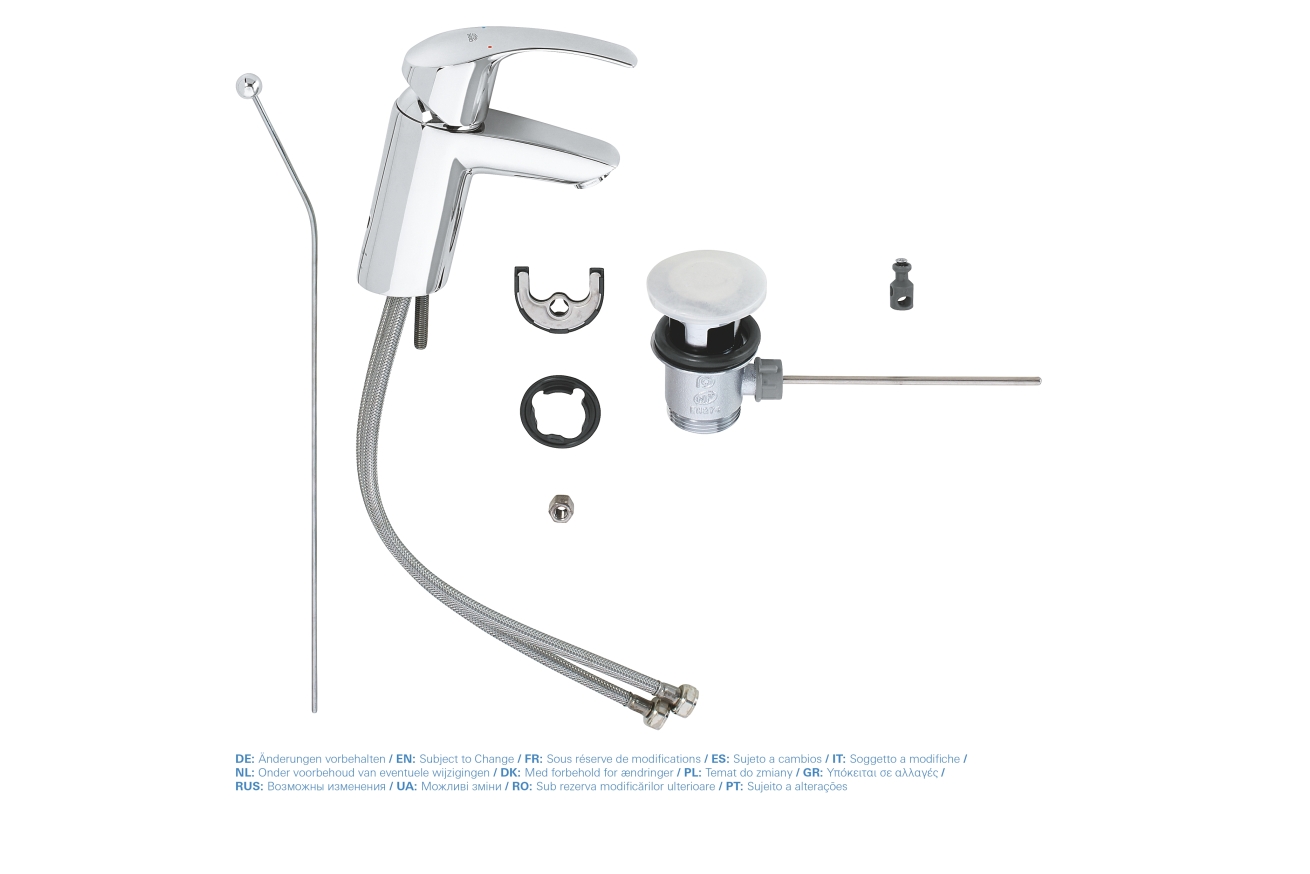 Смеситель для раковины GROHE Eurosmart, S-size, хром (33265002)