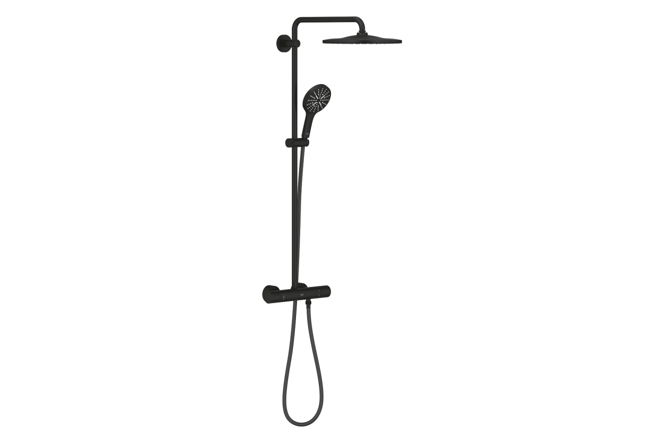 Душевая система GROHE Rainshower SmartActive 310 с термостатом для душа, фантомный черный (22119KF0)