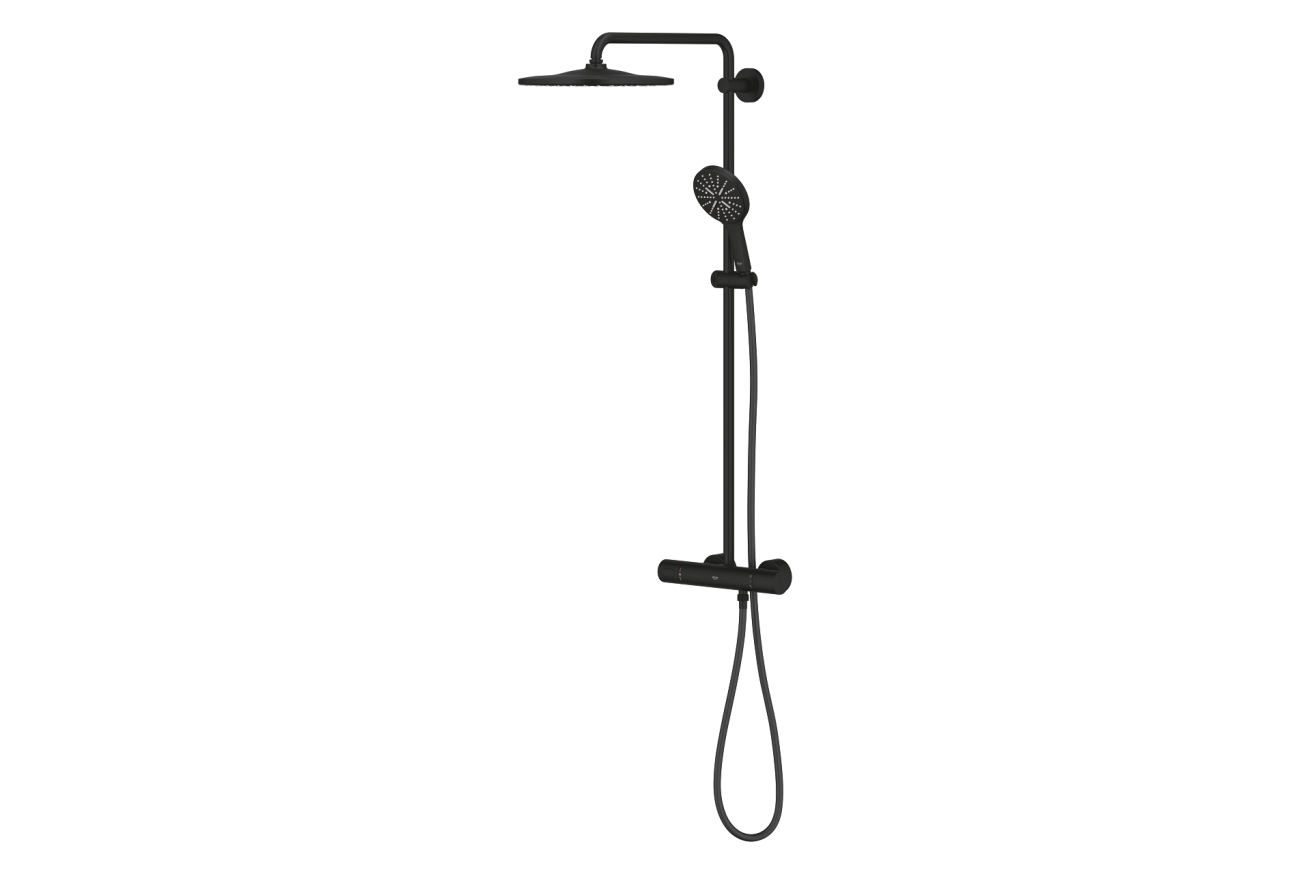 Душевая система GROHE Rainshower SmartActive 310 с термостатом для душа, фантомный черный (22119KF0)