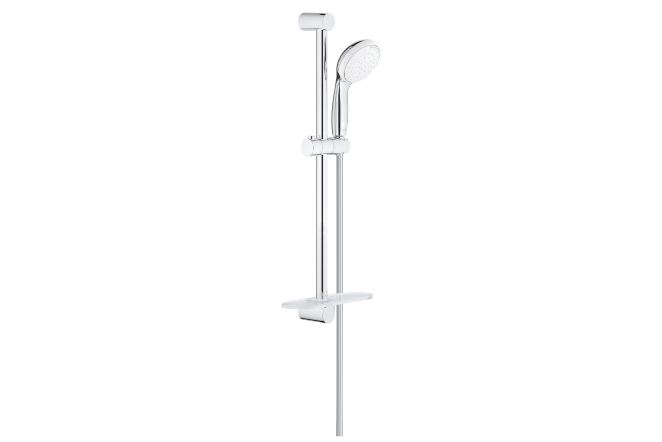 Комплект смесителей GROHE Eurosmart Cosmopolitan для раковины, ванны с душевым гарнитуром и полкой, хром (1000179)