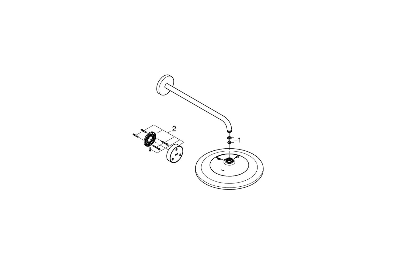 Верхний душ GROHE Rainshower 310 SmartConnect, 9,5 л/мин, 2 режима, 422 мм, хром (26640000)