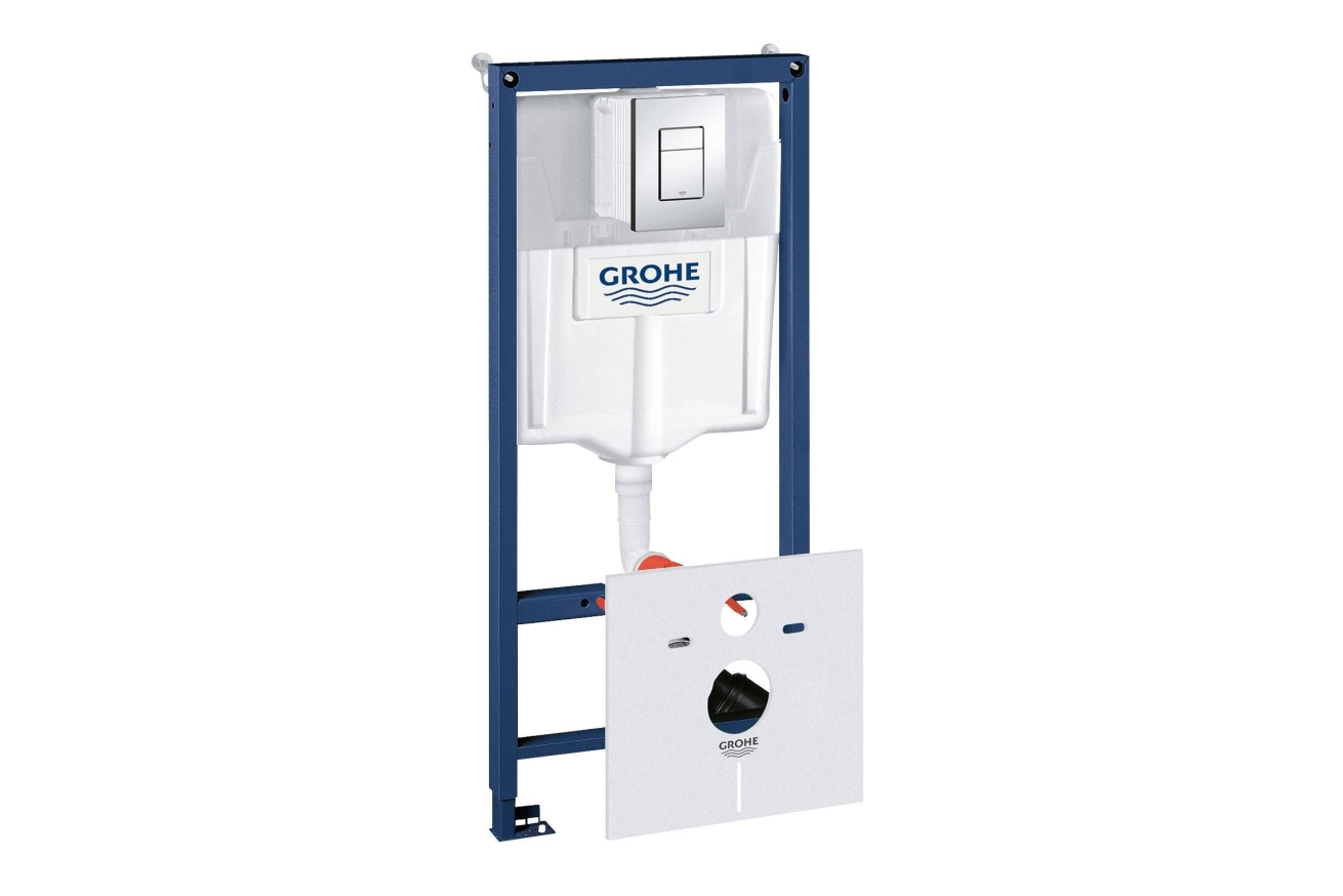 Комплект инсталляции для унитаза GROHE Rapid SL 4 в 1 с панелью смыва Skate Cosmopolitan, хром (38775001-B)