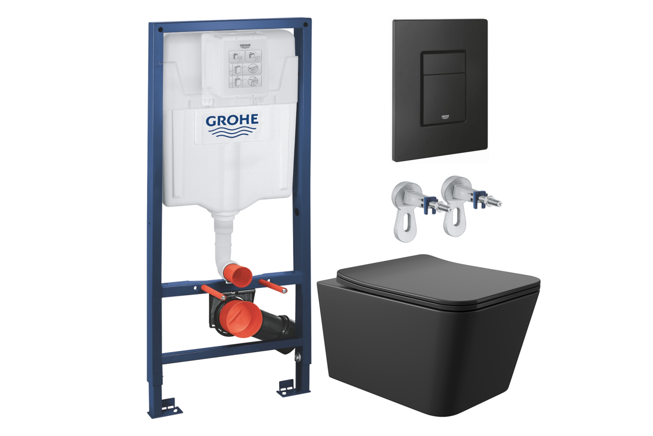 Комплект инсталляции GROHE Solido 38811KF0 с унитазом Aqueduto MACIO MAC0140 и сиденьем с микролифтом (NW0229)