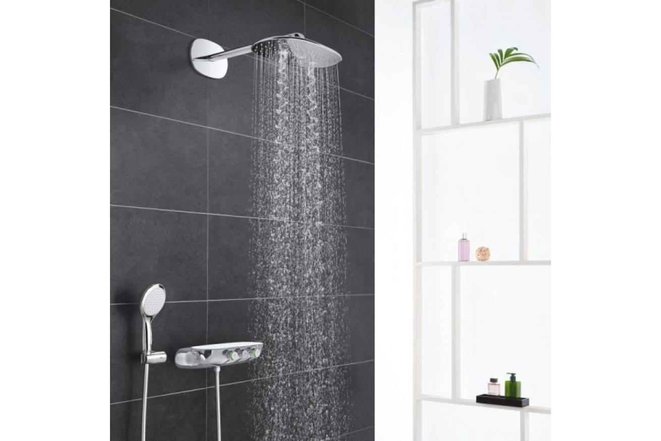 Верхний душ GROHE Rainshower 360 MONO с душевым кронштейном, 1 режим, 450 мм, хром (26450000)