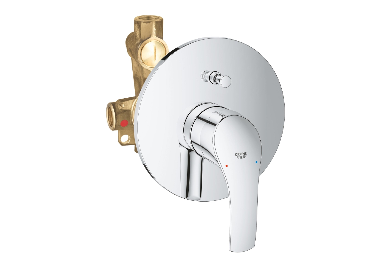 Смеситель для ванны GROHE Eurosmart в комплекте с монтажной частью, хром (33305002)