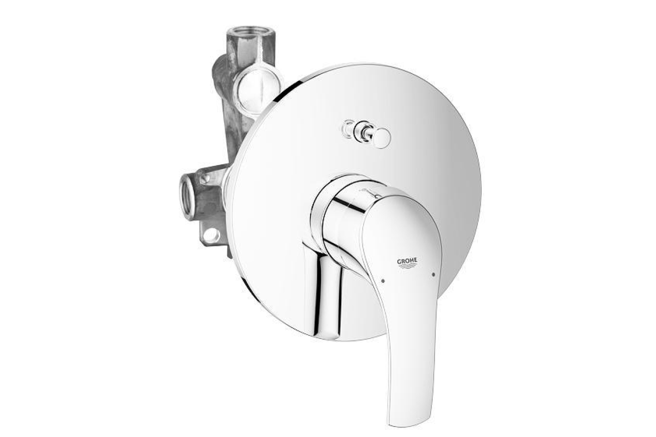 Смеситель для ванны GROHE Eurosmart в комплекте с монтажной частью, хром (33305002)