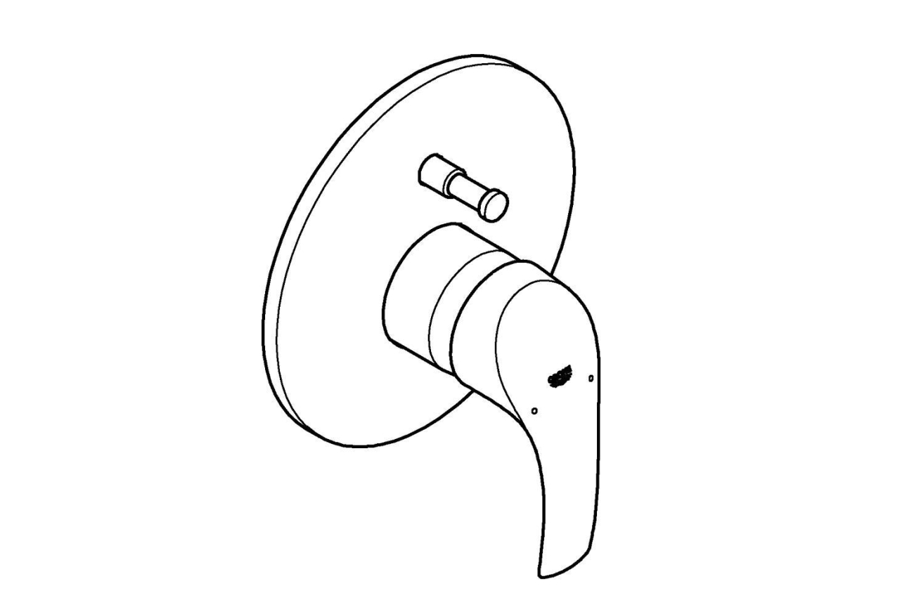 Смеситель для ванны GROHE Eurosmart в комплекте с монтажной частью, хром (33305002)