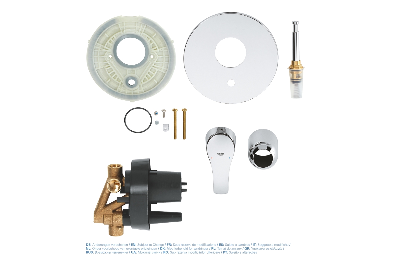 Смеситель для ванны GROHE Eurosmart в комплекте с монтажной частью, хром (33305002)