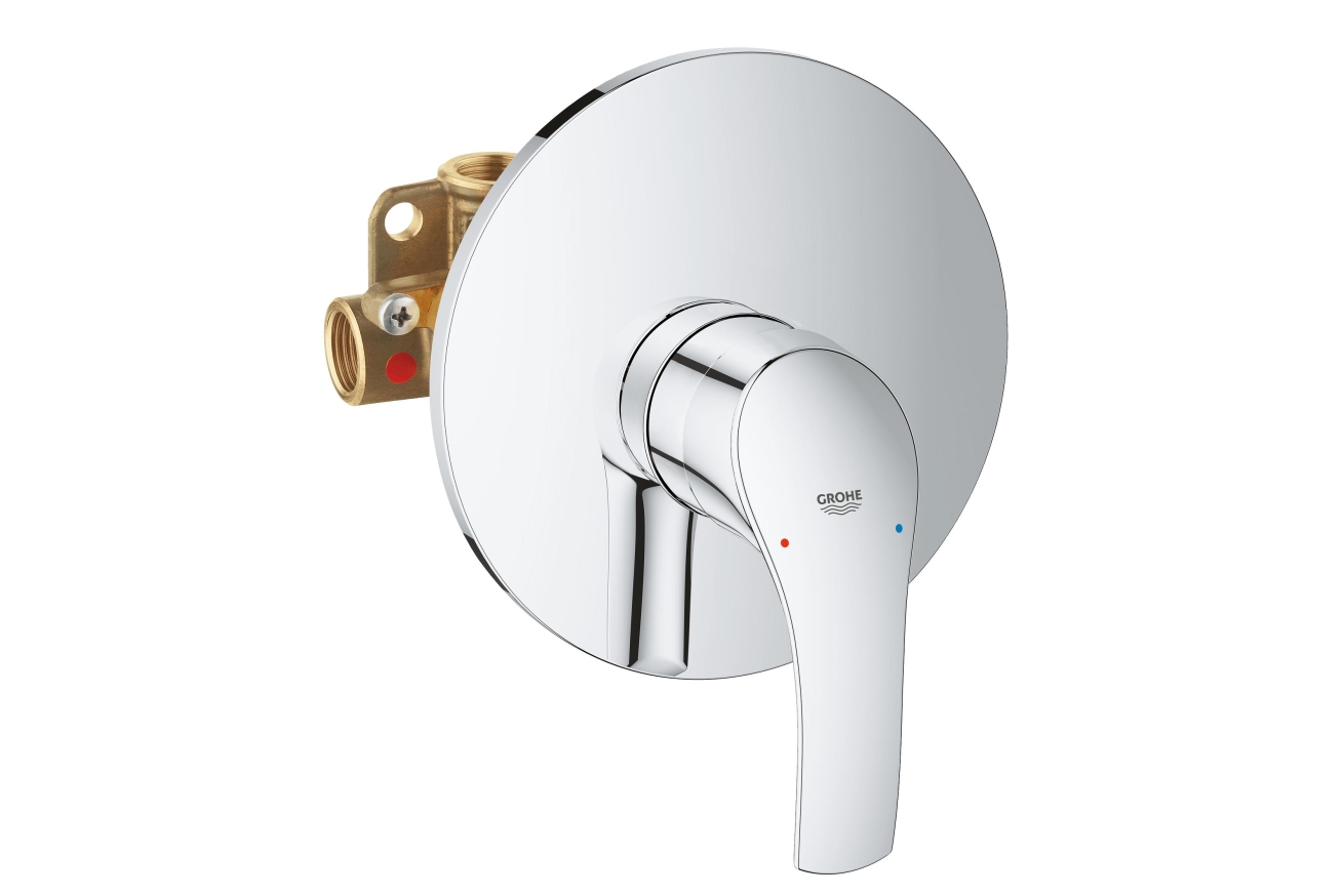 Смеситель для душа GROHE Eurosmart скрытого монтажа, в комплекте с монтажной частью, хром (33556002)