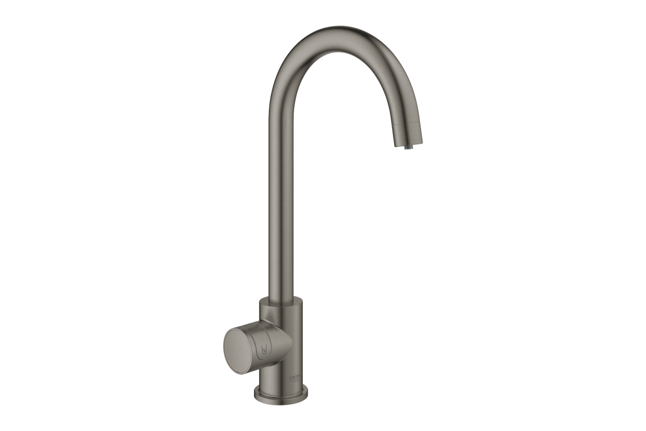 Кран для кухонной мойки GROHE Blue Home Mono с системой фильтрации, охлаждения и газирования воды, Wi-Fi, темный графит матовый (31498AL1)