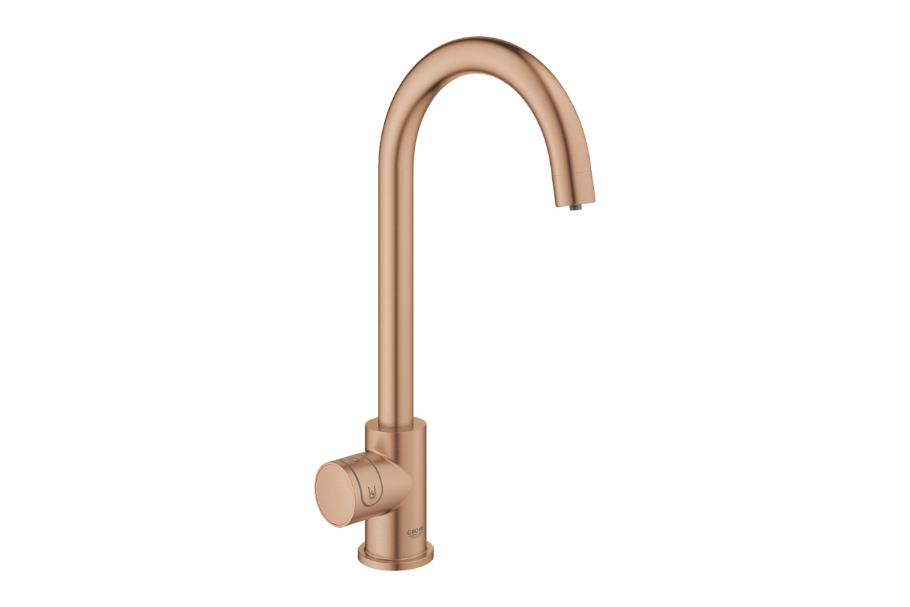 Кран для кухонной мойки GROHE Blue Home Mono с системой фильтрации, охлаждения и газирования воды, Wi-Fi, теплый закат матовый (31498DL1)