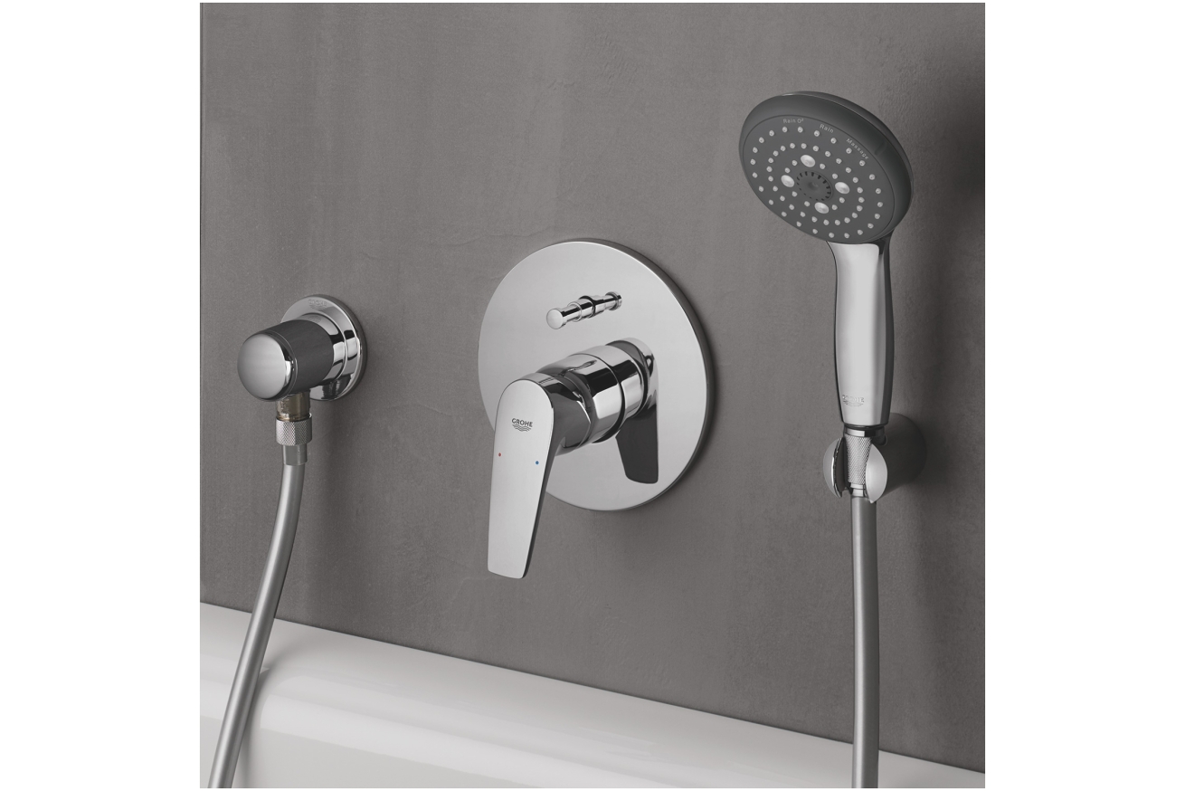 Ручной душ GROHE Vitalio Start 100, 3 режима, хром/черный (26031000)