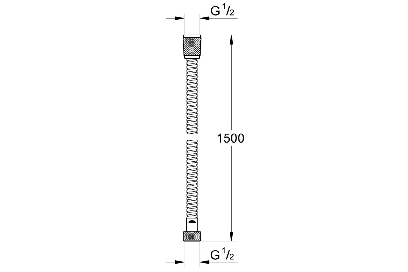 Душевой шланг GROHE Relexaflex Metal Long-Life 1500 мм, хром (28143001)