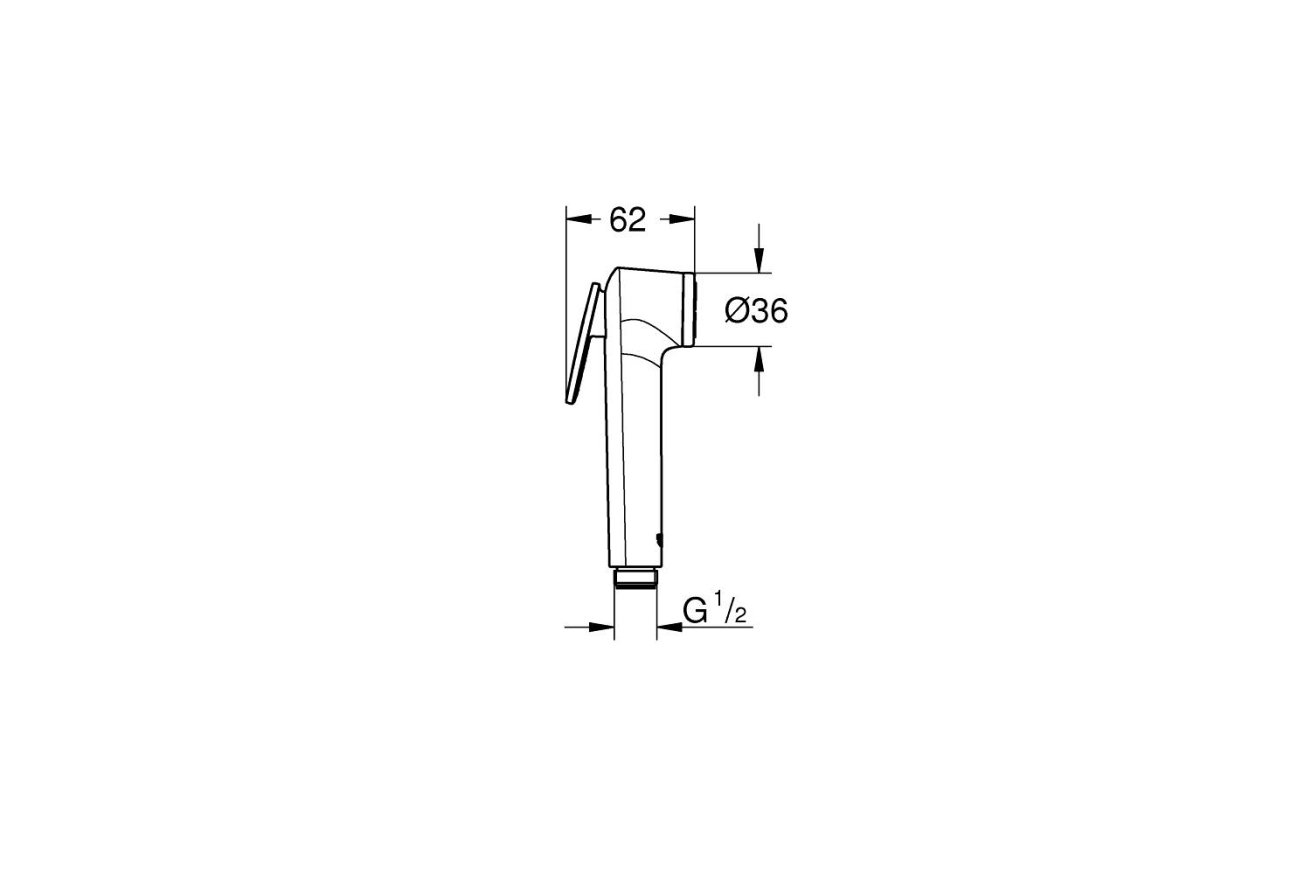 Набор для гигиенического душа скрытого монтажа GROHE BauFlow, хром (NH0001)