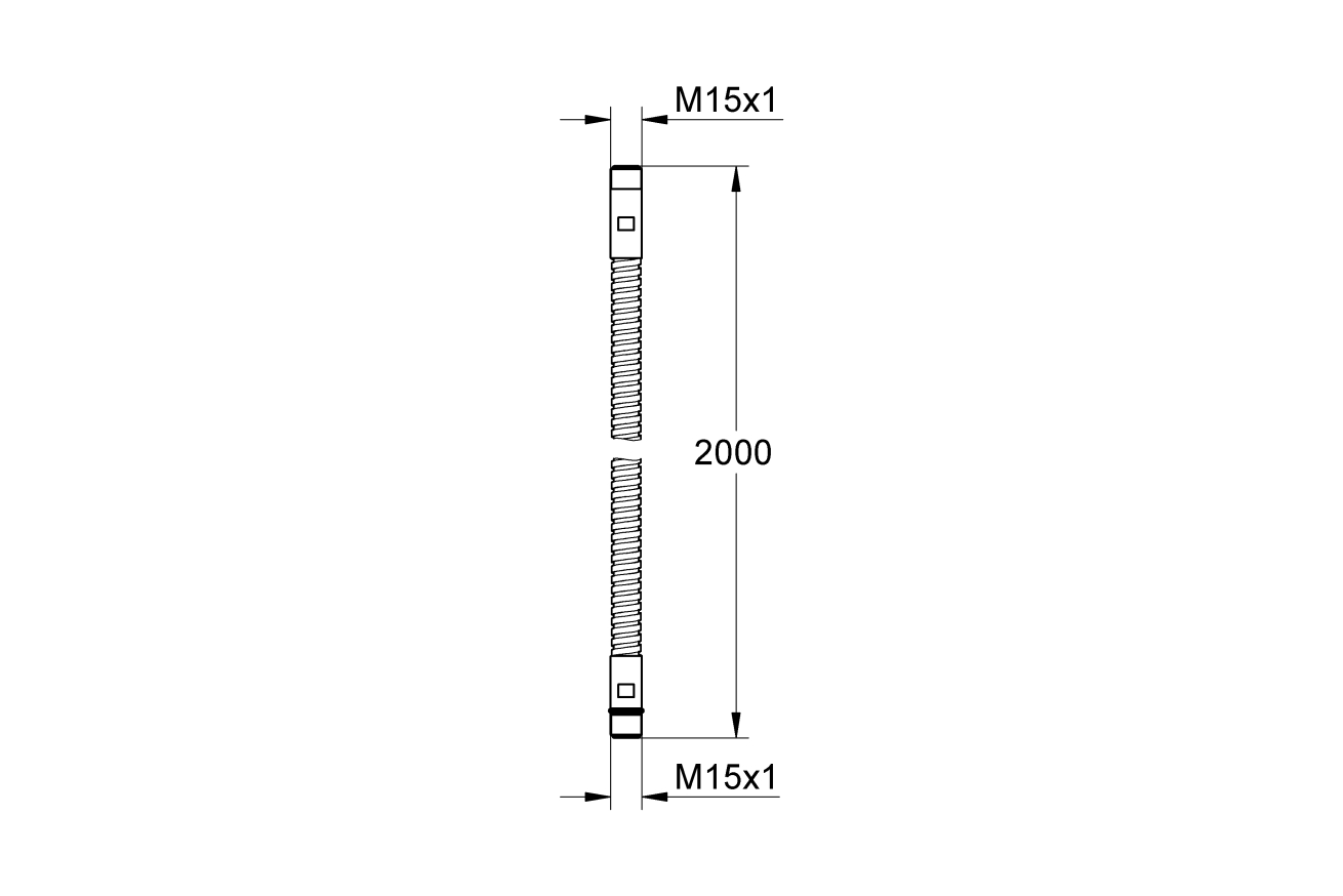 Душевой шланг GROHE 2000 мм, M15xM15, хром (28146000)