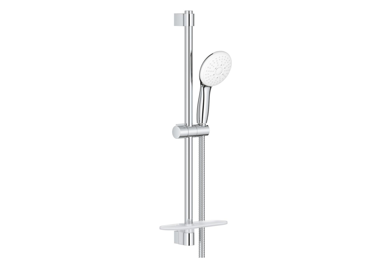 Душевой гарнитур GROHE Tempesta 110 с мыльницей, 3 режима струи, душевая штанга 600 мм, 7,4 л/мин, хром (26918003)