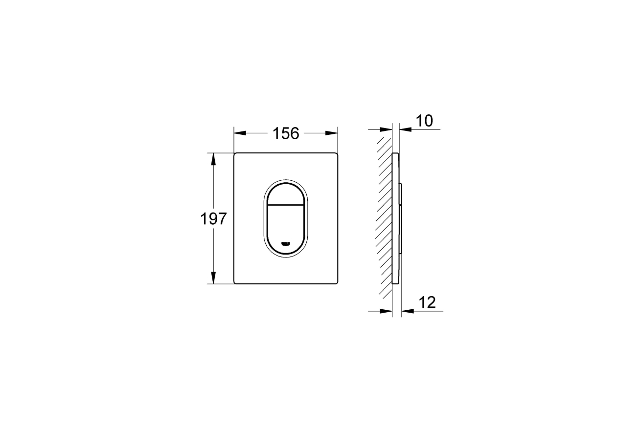 Система инсталляции GROHE Rapid SL с подвесным унитазом Bau Ceramic и сиденьем (36500000)