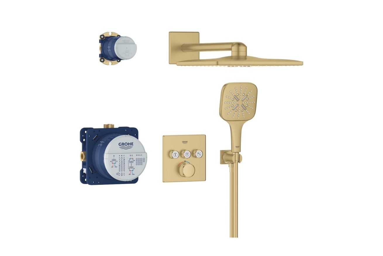 Душевая система GROHE Grohtherm SmartControl с термостатом для душа, холодный рассвет матовый (34864GN0)