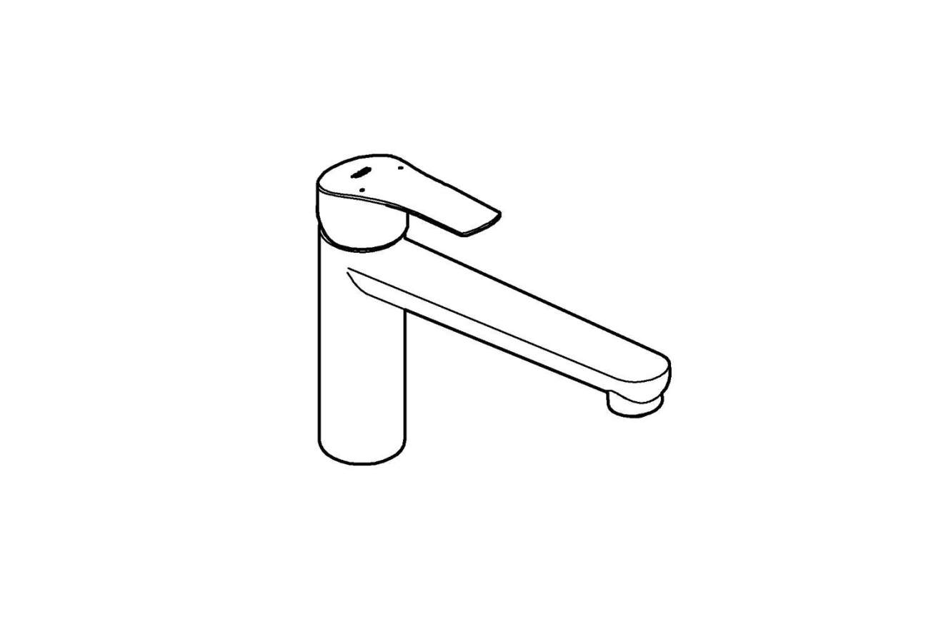 Смеситель для кухни GROHE Eurosmart, суперсталь (30463DC0)
