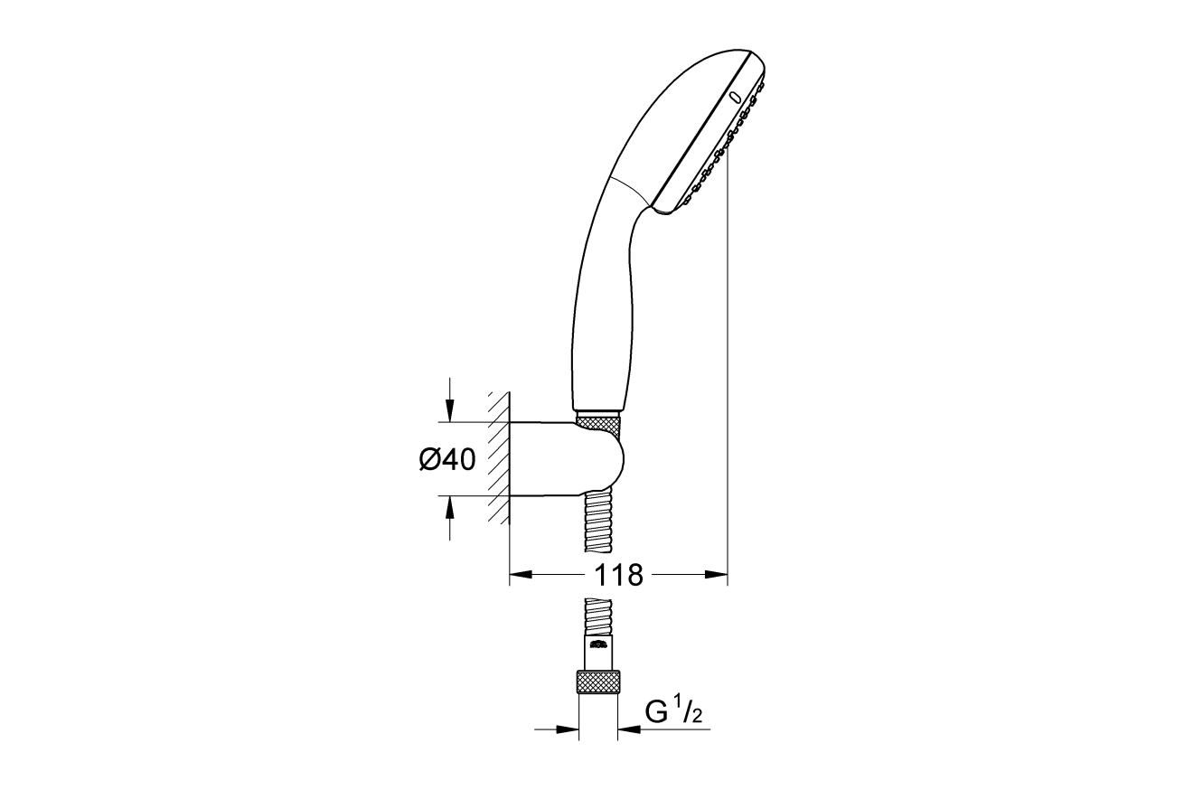 Комплект смесителей GROHE Eurosmart с душевым набором, хром (NB0068)