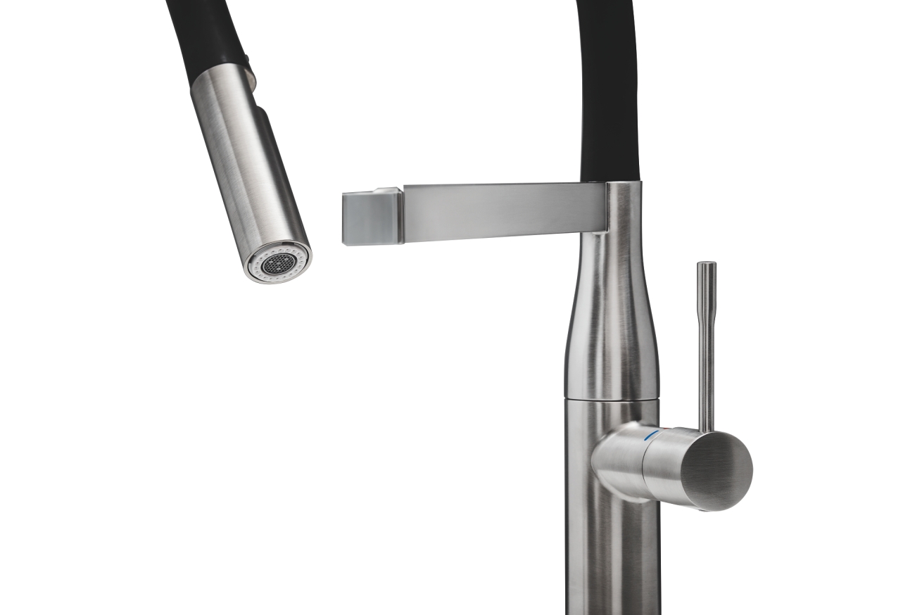 Смеситель для кухни GROHE Essence c профессиональным изливом, суперсталь (30503DC0)