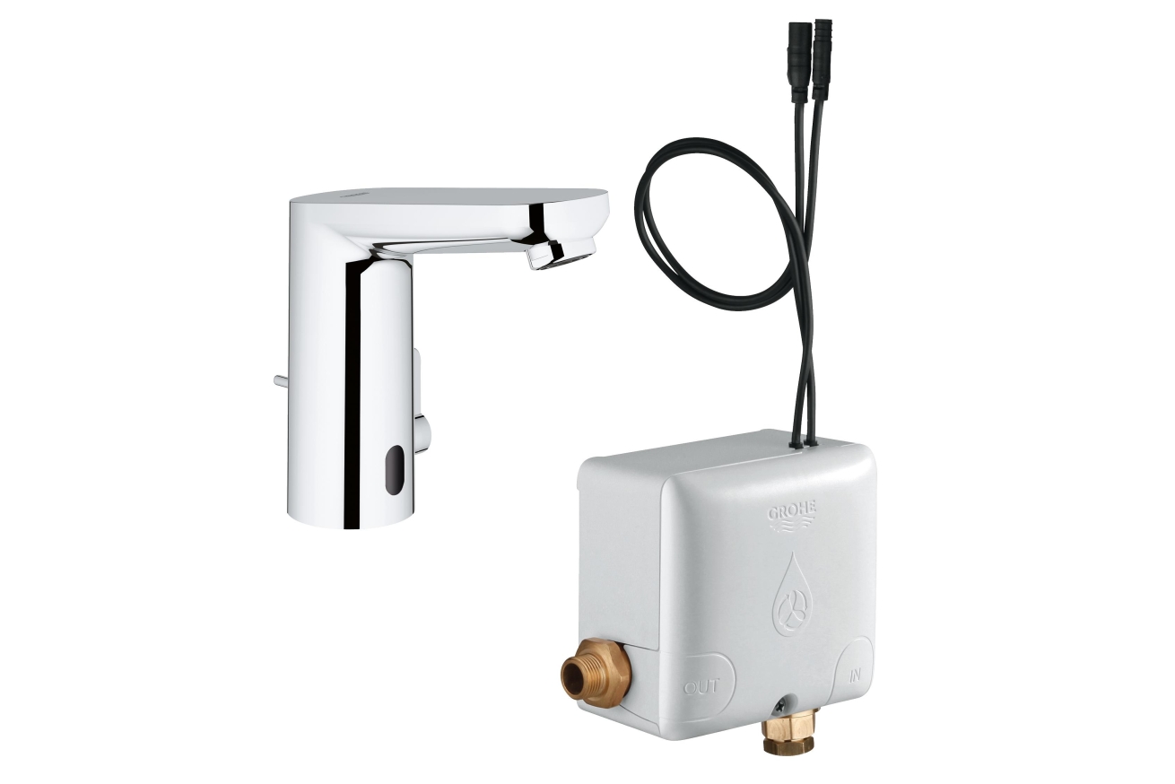 Смеситель для раковины GROHE Eurosmart Cosmopolitan E Powerbox инфракрасный, хром (36386001)