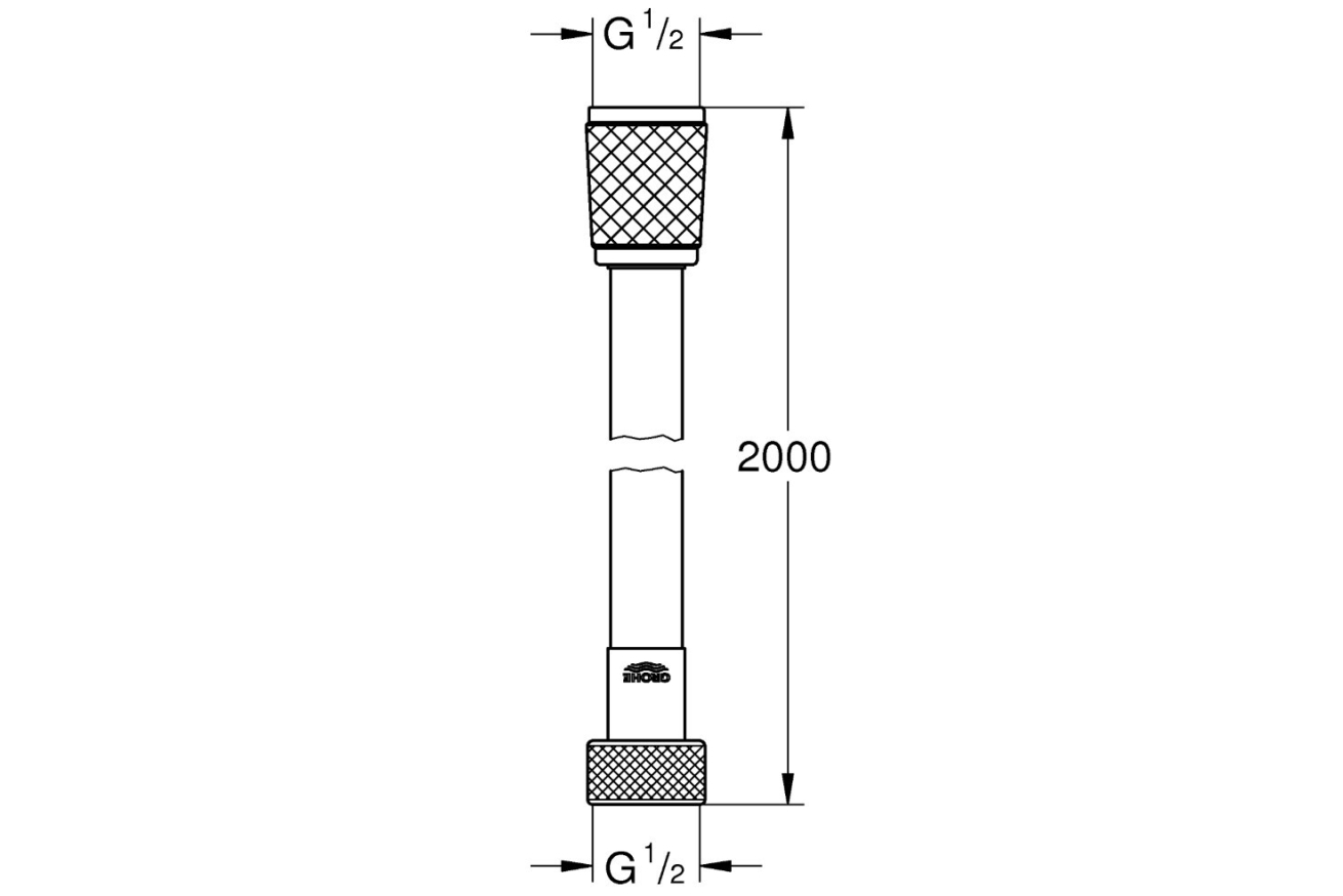 Душевой шланг GROHE Relexaflex 2000 мм, хром (28155002)