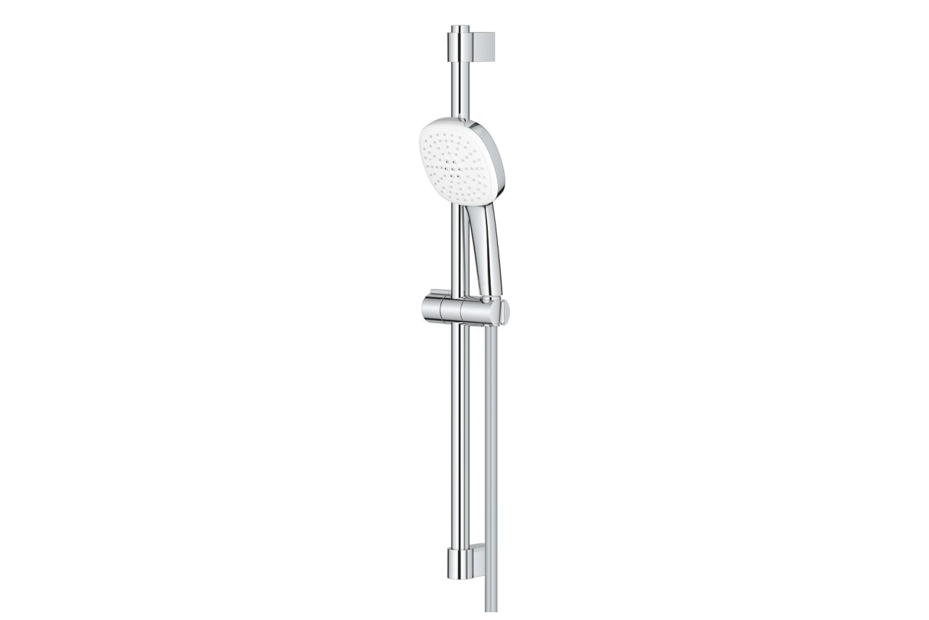 Душевой гарнитур GROHE Tempesta Cube 110, 2 режима струи, душевая штанга 600 мм, 13,5 л/мин, хром (27578003)