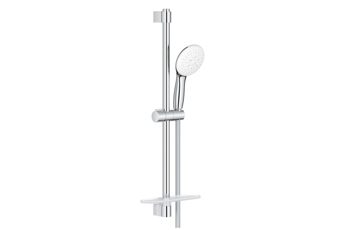 Душевой гарнитур GROHE Tempesta 110 с мыльницей, 3 режима струи, душевая штанга 600 мм, 7,4 л/мин, хром (27600003)