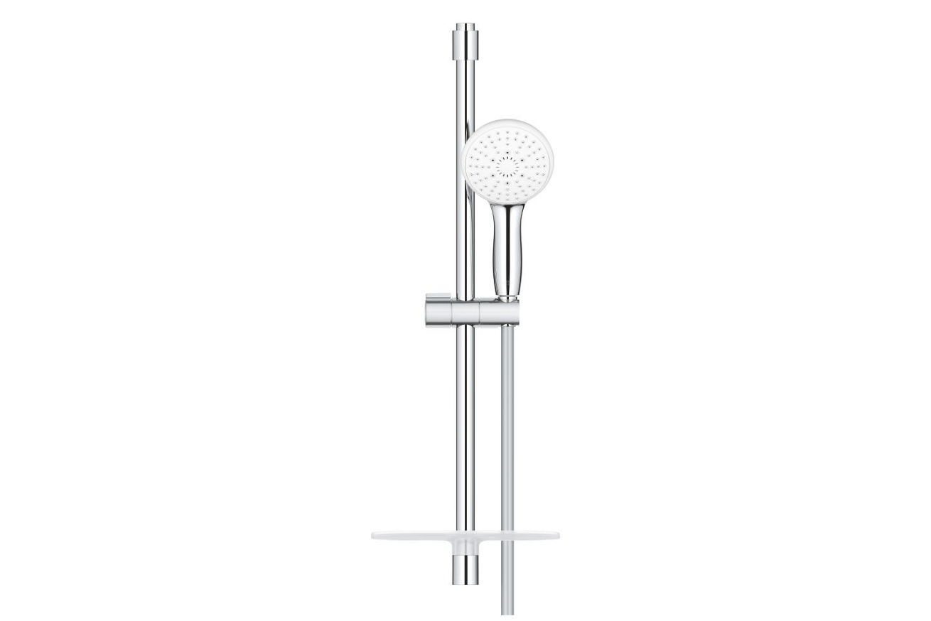 Душевой гарнитур GROHE Tempesta 110 с мыльницей, 3 режима струи, душевая штанга 600 мм, 7,4 л/мин, хром (27600003)
