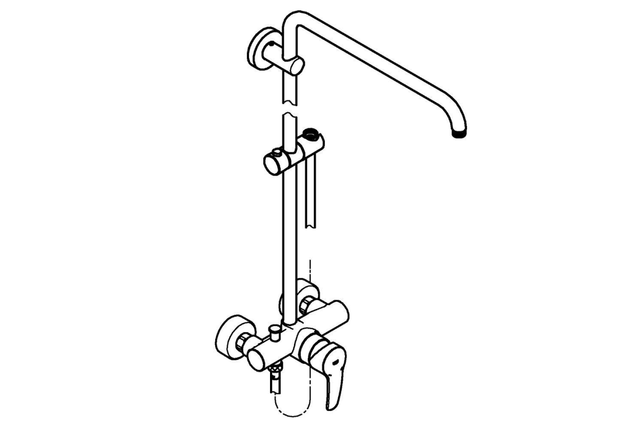 Душевая система GROHE Euphoria со смесителем для душа, хром (26240000)
