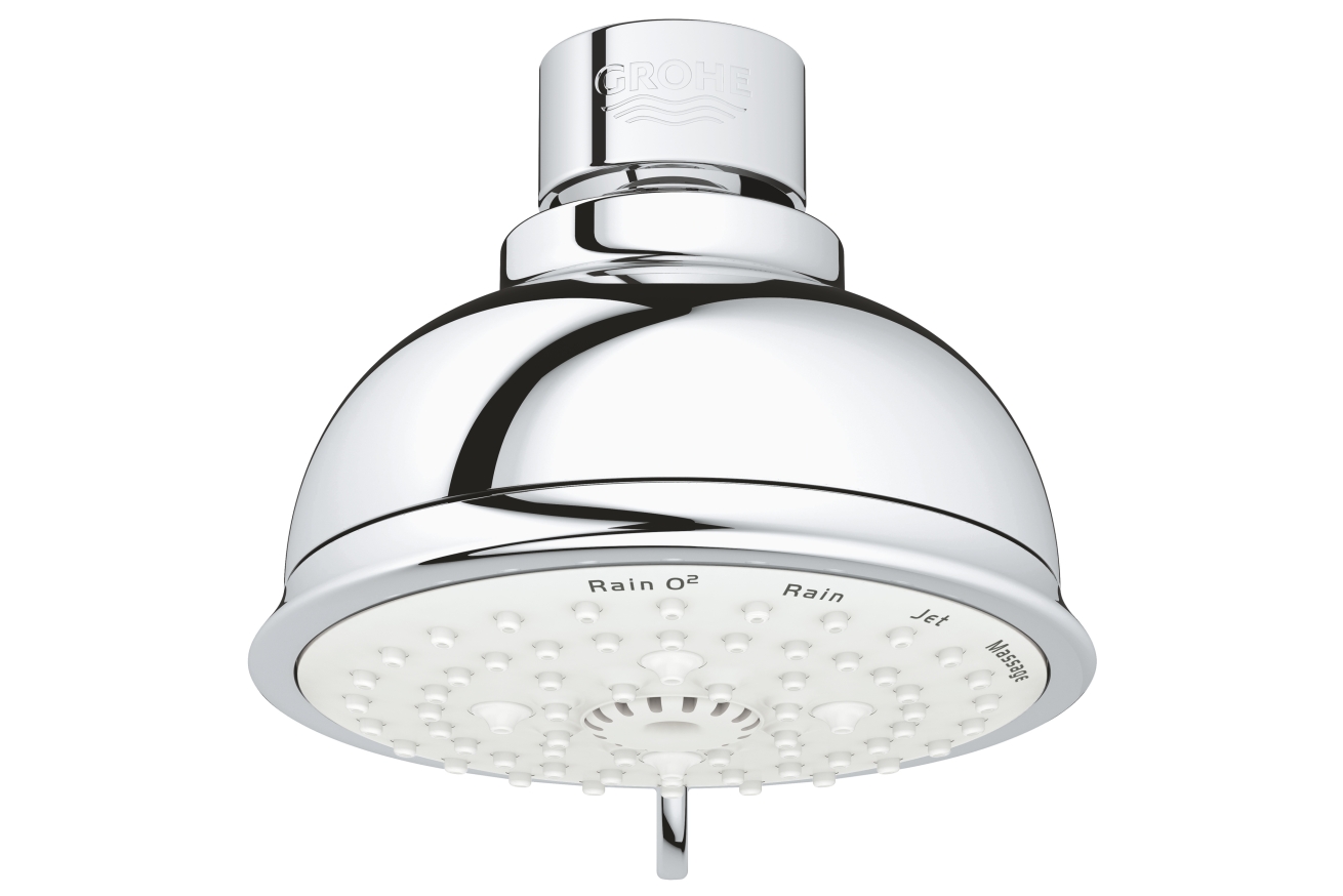 Верхний душ GROHE Tempesta Rustic 100, 9,5 л/мин, 4 режима, хром (27610001)