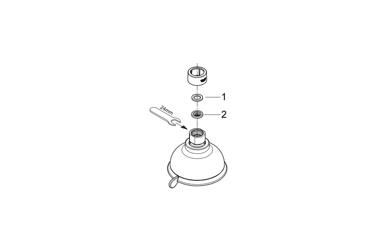 Верхний душ GROHE Tempesta Rustic 100, 9,5 л/мин, 4 режима, хром (27610001)