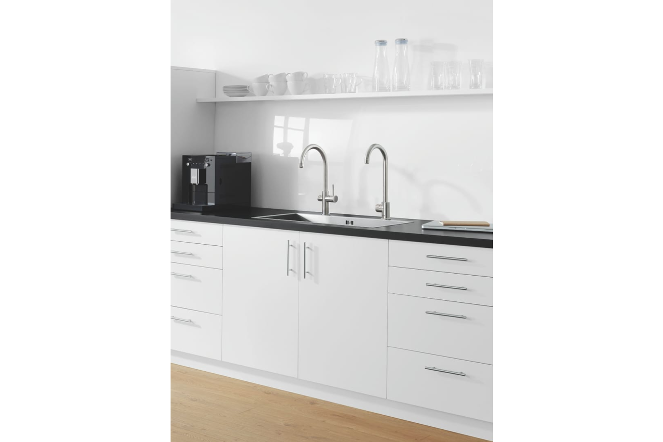 Кран для кухонной мойки GROHE Blue Home Mono с системой фильтрации, охлаждения и газирования воды, Wi-Fi, хром (31498001)