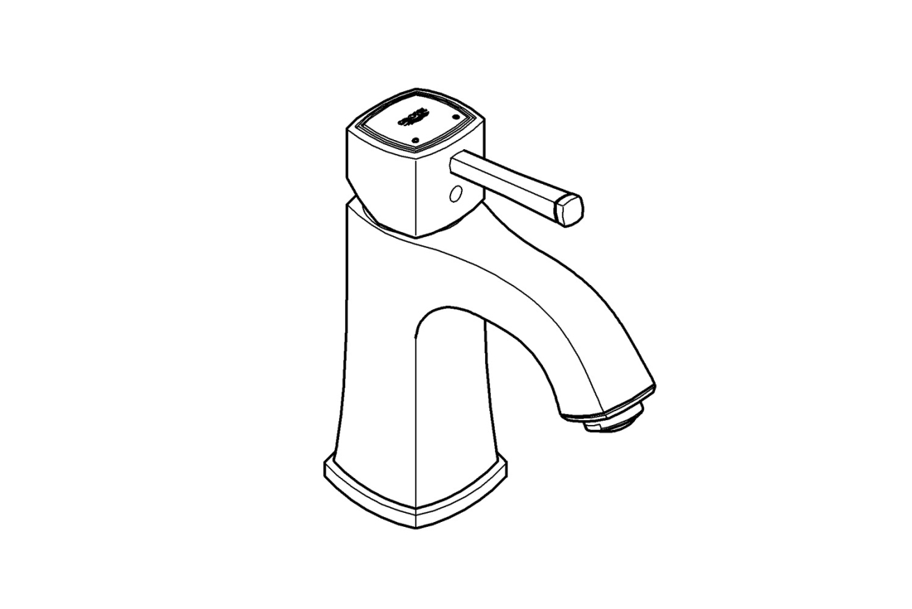 Смеситель для раковины GROHE Grandera, хром/золото (23310IG0)