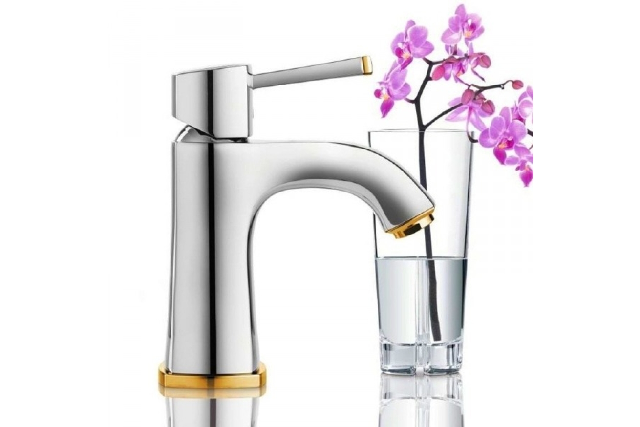 Смеситель для раковины GROHE Grandera, хром/золото (23310IG0)