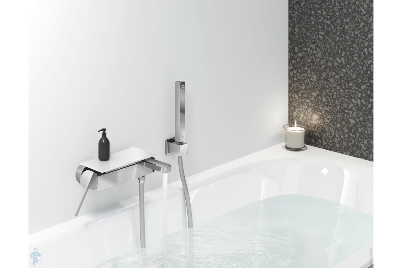 Смеситель для ванны GROHE Plus с душевым гарнитуром, хром (33547003)