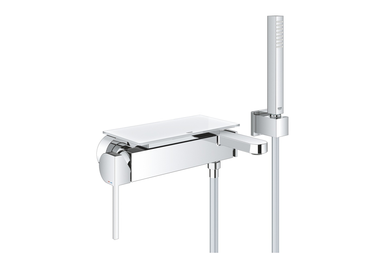 Смеситель для ванны GROHE Plus с душевым гарнитуром, хром (33547003)