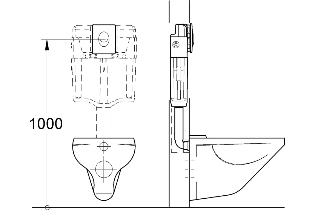Комплект инсталляции для унитаза, GROHE Rapid SL 4 в 1 с панелью смыва Skate Air, хром (38750001)