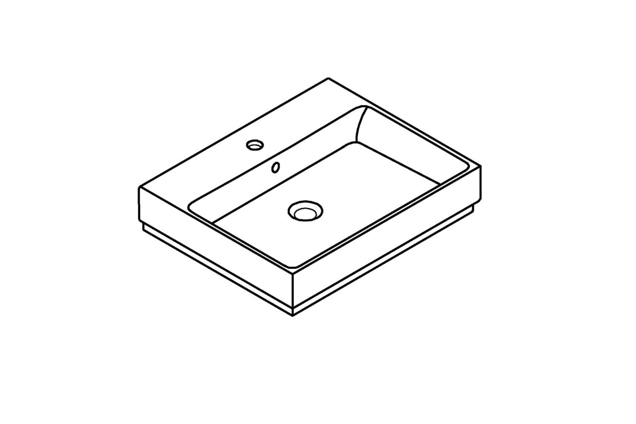 Раковина подвесная GROHE Cube Ceramic 60 см, альпин-белый (3947300H)