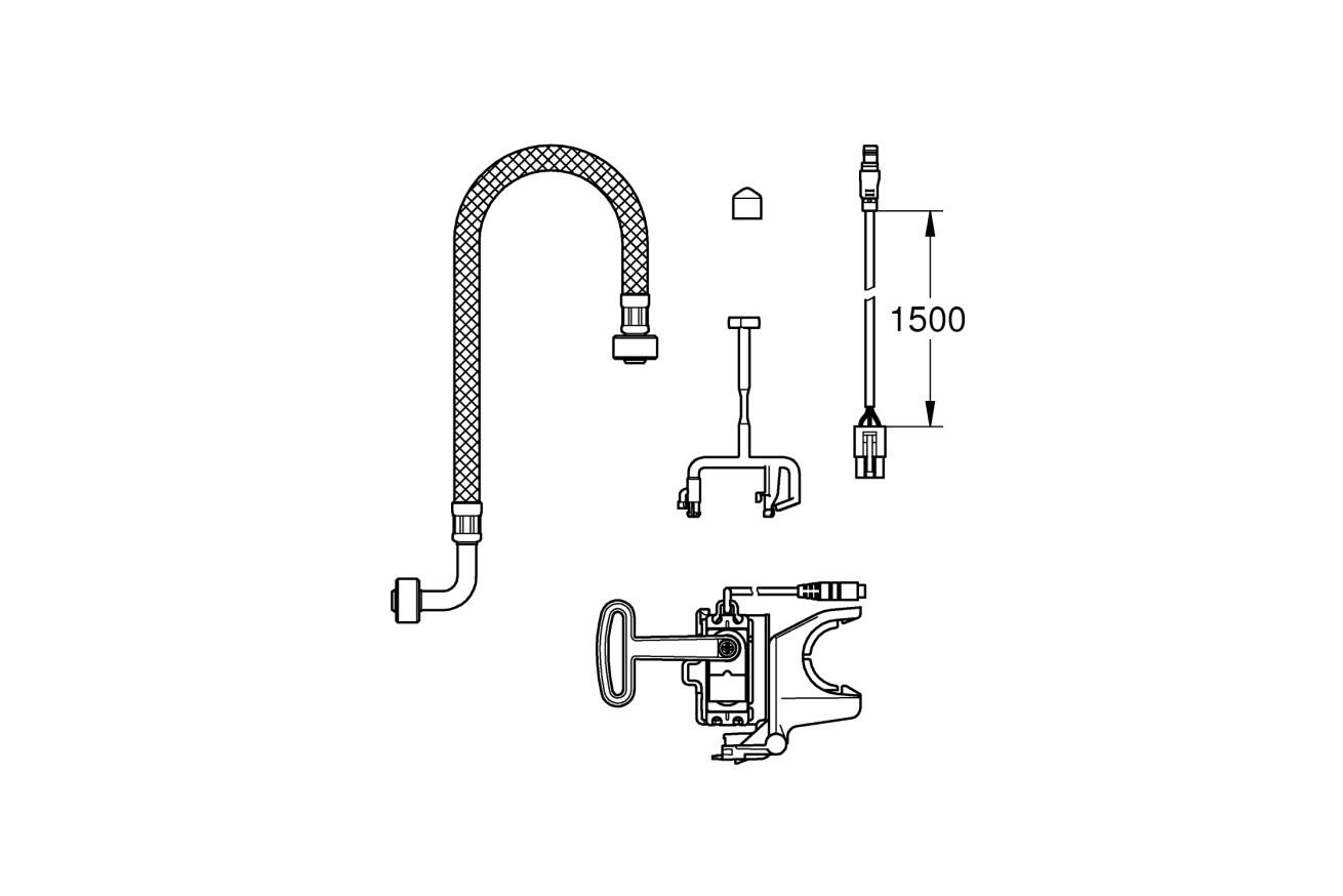 Набор унитаз-биде GROHE Sensia Pro с панелью смыва, системой инсталляции и комплектом для автоматического смыва (120170)