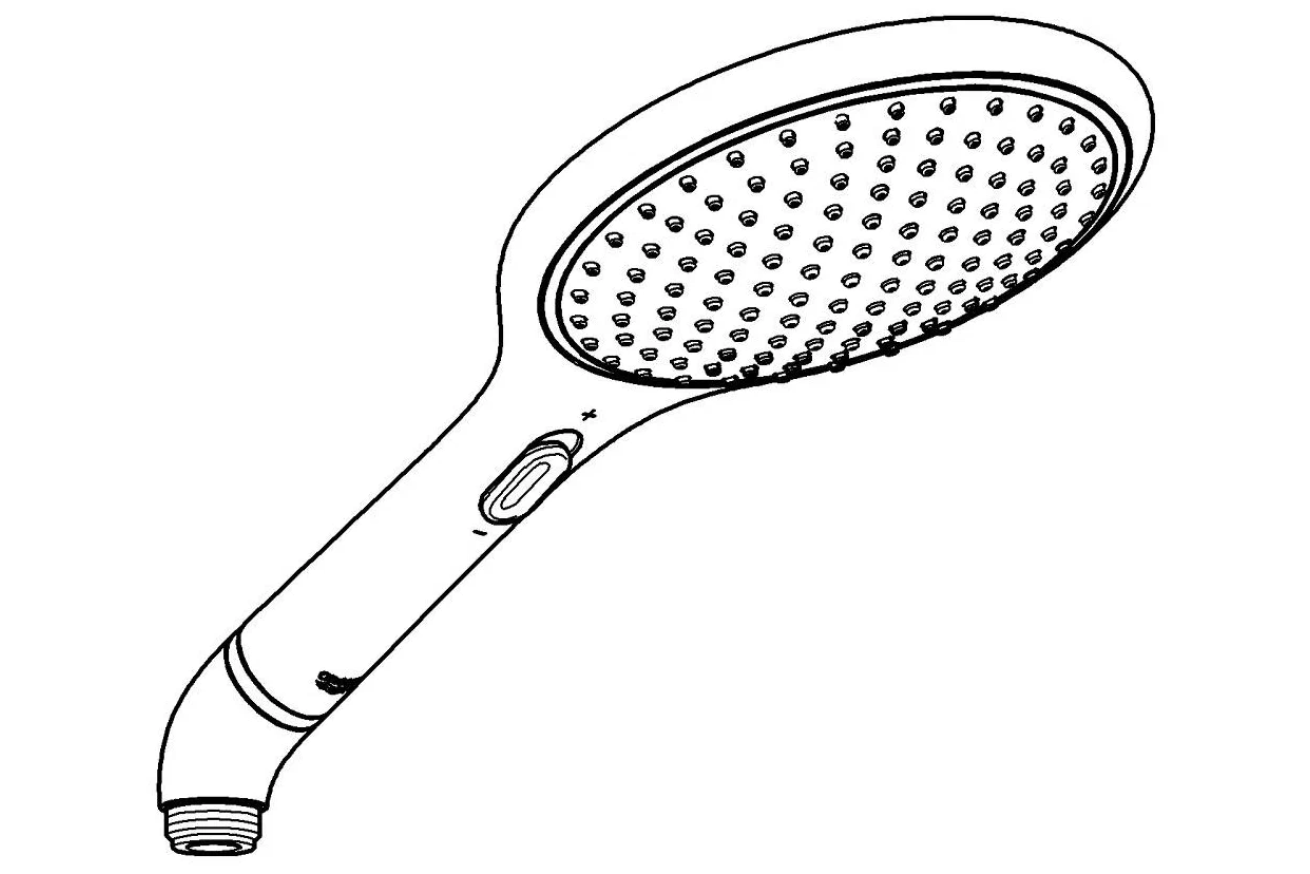 Ручной душ GROHE Rainshower Solo, 2 режима, белая луна/зеленый (27272LS0)