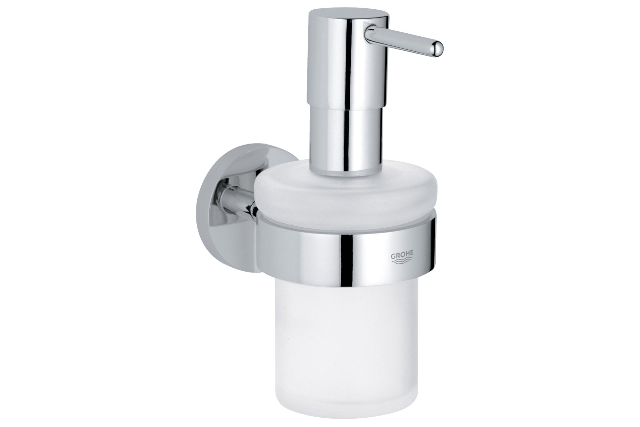 Дозатор жидкого мыла GROHE Essentials с держателем, хром (40448001)