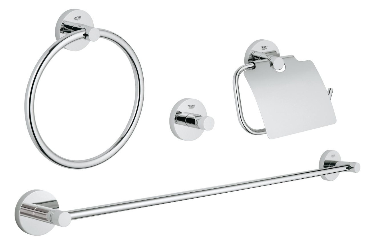 Набор аксессуаров GROHE Essentials (4 предмета), хром (40776001)